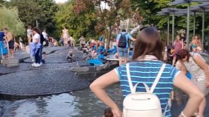 Gorky park, water playground. Moscow. Водная площадка в парке имени Горького, Москва...