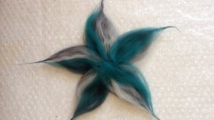 FELTING & ВАЛЯНИЕ. Как свалять цветок из шерсти.Раскладка цветка .