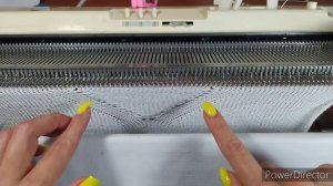 Имитация V-образной горловины на любой вязальной машине