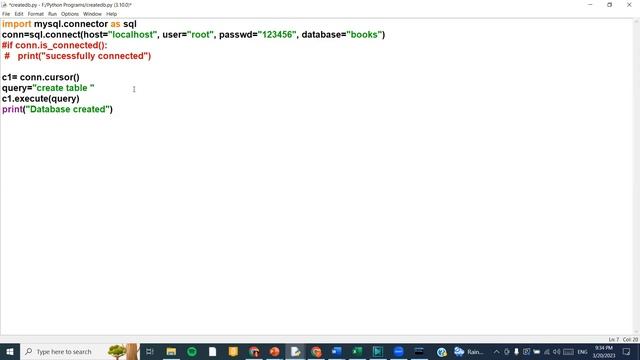 Create database , Table  | Interface Python with MySql | CBSE XII | CS | Python connectivity | Cbse