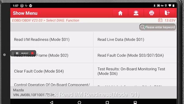 Godiag GT100+ work with Launch X431 V: diagnose Mazida 3 ECU смотреть онлайн