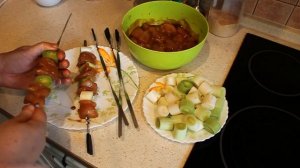 Якитори шашлык из курицы yakitori in yakitori machine