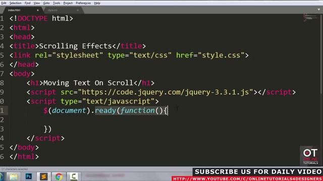 Moving Text on Scroll - Html CSS and Javascript смотреть онлайн