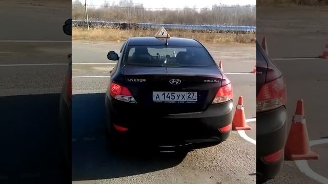 "новые правила. Заезд задним ходом в гараж" руль крутить нужно на ходу! не ломайте машину