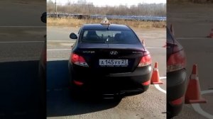 "новые правила. Заезд задним ходом в гараж" руль крутить нужно на ходу! не ломайте машину