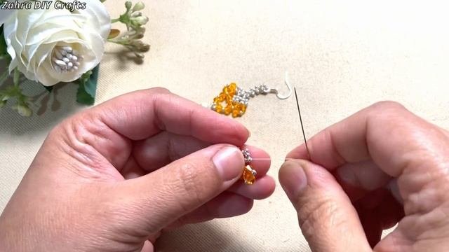 Beaded Jewellery Set Part 2 - Beaded Earrings Tutorial | How To Make Beaded Earrings