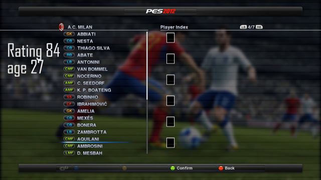 Pro Evolution Soccer 2012 (PES 12) - AC Milan (squad, skills) смотреть онлайн