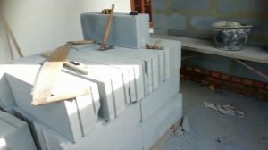 Пристройка из вармита. Гараж и летняя кухня.