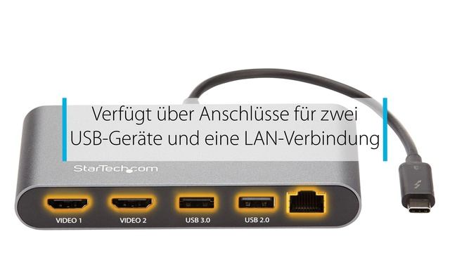 Dual 4K Monitor Mini Thunderbolt 3 Dock mit HDMI - TB3DKM2HD | StarTech.com смотреть онлайн