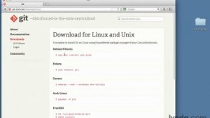 GIT  - 5 -  lynda установка git на linux