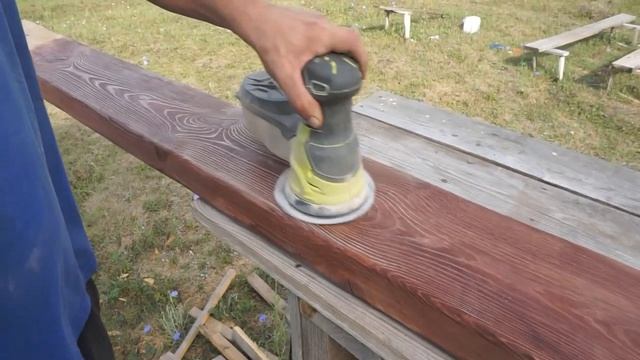 Покраска ригеля, Искусственное состаривание древесины,