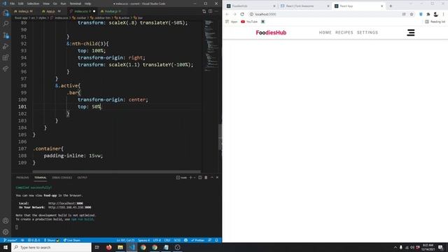 React JS Recipe APP Project Tutorial | 03 Sidebar Icon смотреть онлайн