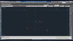 [Начертательная геометрия 1 курс] Пересечение прямой с поверхностью конуса