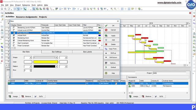 Changing Relationship Lines From Baseline To Current Bars In Primavera P6 || dptutorials смотреть онлайн