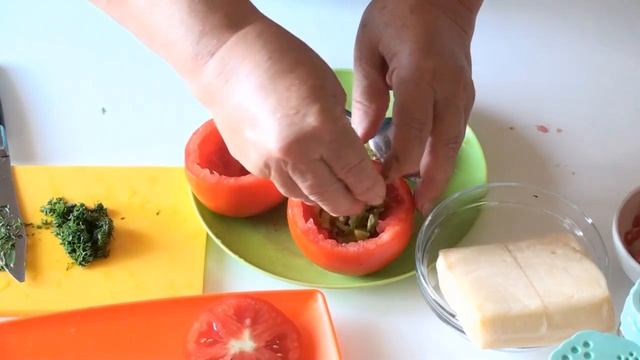 Вкусные помидоры с начинкой. Рецепты для студентов.Подойдет Вегетарианцам. смотреть онлайн
