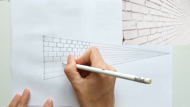 Осваиваем разные техники рисования акварелью кирпичной стены + в перспективе