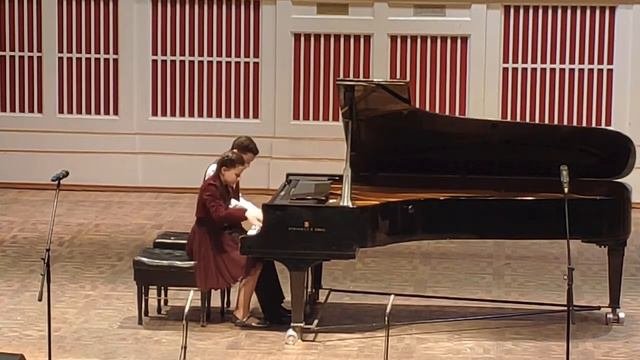 С.Рахманинов Русская Песня. Исполняют Дарья Кутняя и Иосиф Васильев МШ №1 им. Леонтовича г. Донецка