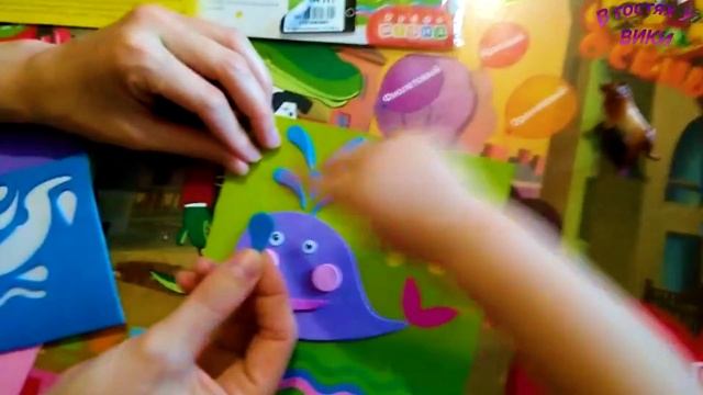 Аппликация Подделки своими руками Объемная аппликация кит ВГуВИКИ смотреть онлайн