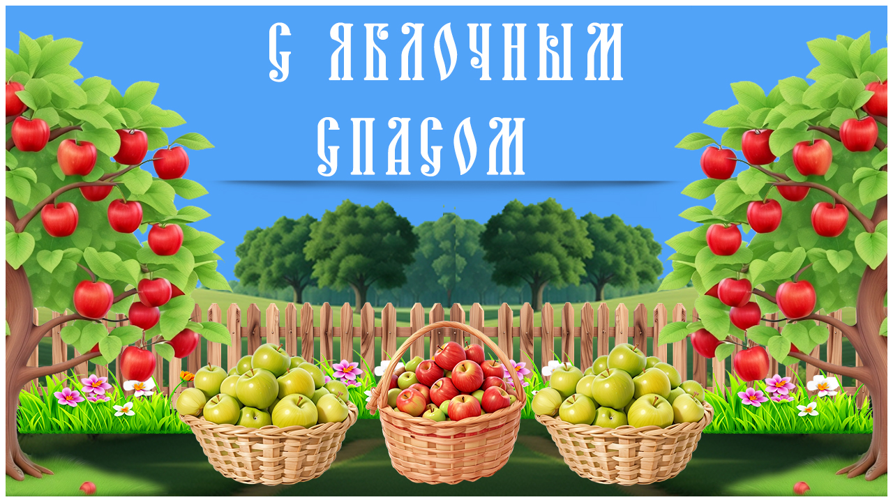 19 августа Яблочный спас С ПРЕОБРАЖЕНИЕМ Господним! С прекрасным праздником святым!