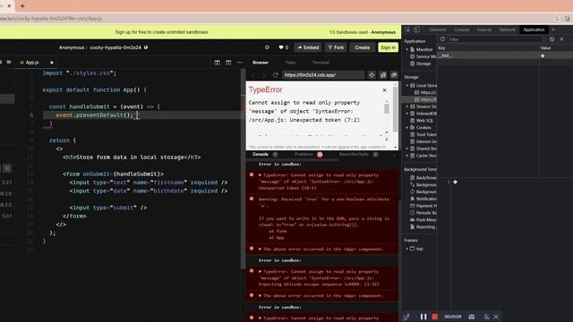 Reactjs & Local Storage - 02 - How to Store formdata in Local Storage