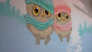 Роспись стен в детской комнате. Фреска