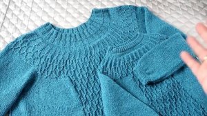 Вязаный FAMILY LOOK // КРУГЛАЯ КОКЕТКА на ВЗРОСЛОМ и ДЕТСКОМ ДЖЕМПЕРЕ // ЧТО, КАК, ИЗ ЧЕГО ВЯЗАЛА