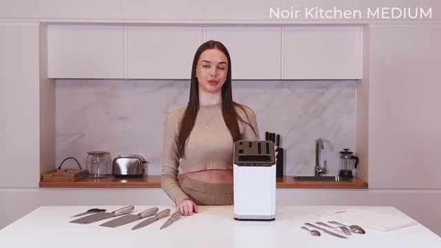 NOIR kitchen MEDIUM - Подставка для столовых приборов, сушка, точилка для ножей, стерилизация смотреть онлайн