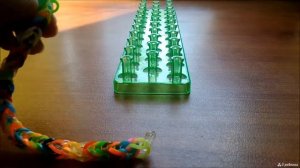 Браслет из резинок "Рыбий хвост в оболочке" на станке