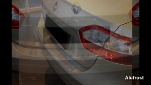 Накладка на бампер с загибом для Renault Fluence 2010+.