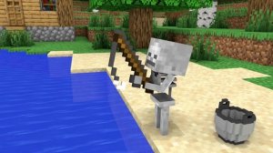 Monster School : Baby Skeleton and Herobrine - Life Story - Minecraft Animation