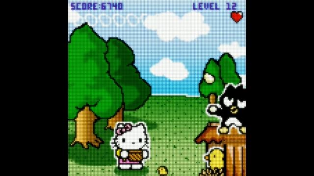 Hello Kitty Farm sanrio 2003 128x128 Java Game. смотреть онлайн