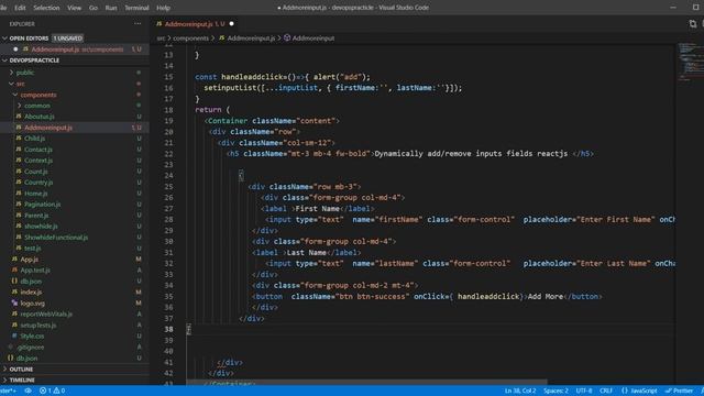 Dynamically Add Remove Multiple Input fields React JS смотреть онлайн