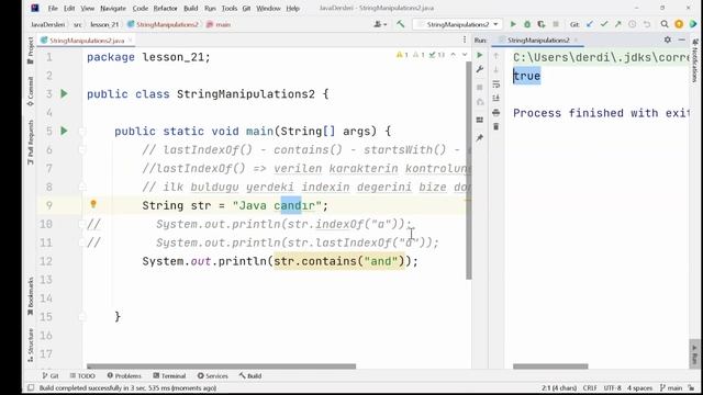 JAVA - 21 String Manupations - 2 | lastIndexOf - contains - startsWith - endsWith смотреть онлайн