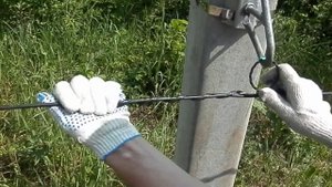 Монтаж спирального поддерживающего зажима ПСО 75/5-6 кабель для GPON  ОЦПС ЮЖКАБЕЛЬ