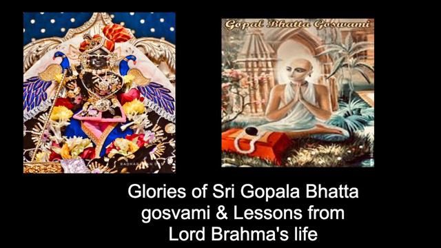 SB 3.20.29 - Glories of Sri Gopala Bhatta gosvami & Lessons from Lord Brahma's life смотреть онлайн