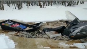 Утопили снегоход,и квадрик!Рыбалка и охота в Карелии!Смотреть до конца!