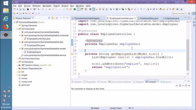 Spring Boot + Thymeleaf Datatable Example | Java Inspires