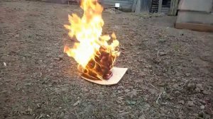 Fire! House is burning. | Пожар! Горит дом из спичек.