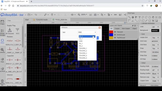 How to use Easyeda online Pcb Design copper area Tool and make PCB Professional | Easyeda tutorials смотреть онлайн