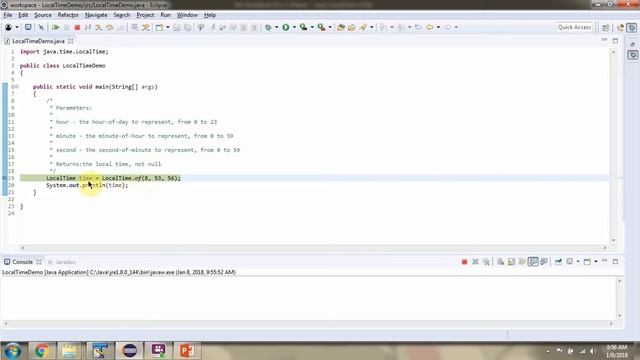How to create time using of method of Java 8 LocalTime Class? | Java 8 Date and Time