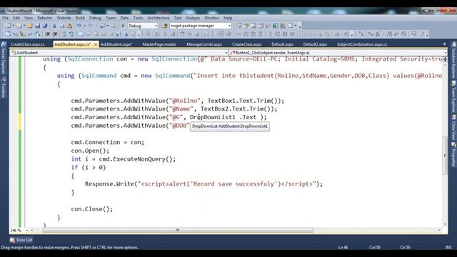 Result Management System in ASP.NET C# ,SQL Server | Part-9