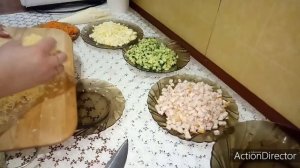 Салат с копченой грудкой