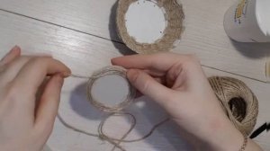 Корзина из джутовой верёвки и картонного стаканчика своими руками.