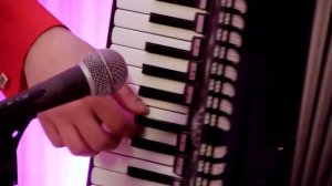 Красиво играет на аккордеоне