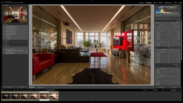 Обработка интерьерной фотографии.