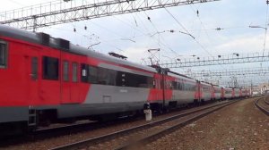 Электропоезд ЭД4МКМ-0155 на новом экспрессе "Москва - Большая Волга"!