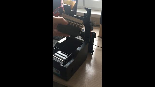 Замена печатающей головки на термопринтере Xprinter XP-370B смотреть онлайн