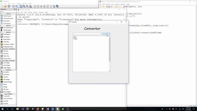 Python UI application with Qt designer #4 (Widget List) смотреть онлайн