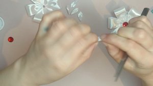 Бантики из атласной ленты 2.5 см.