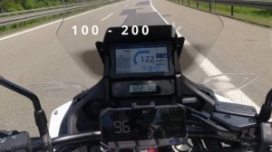 Honda NT1100 DCT (2022): Top Speed (GPS) + Acceleration 100 - 200 km/h + 150 - 200 km/h Autobahn